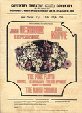 Flyer for the Jimi Hendrix Experience / Pink Floyd / The Move at Coventry Theatre, Sunday 19th November 1967 
