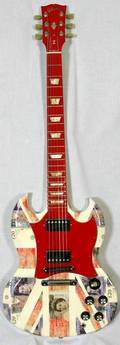 Gibson SG guitar
Artwork by Justin Smith
Signed by Nick Mason