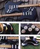 Comparing body weax ,knobs, pickguard material, body contours with first prototype.